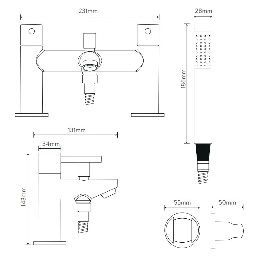 Aqualisa Uptown Bath Shower Mixer Tap Chrome 4 Aqualisa Uptown Bath Shower Mixer Tap Chrome - Image 2