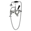Bayswater Black Bath Shower Mixer With Crosshead & Hex Collar -Sagittarius Taps shop bayswater bayt144