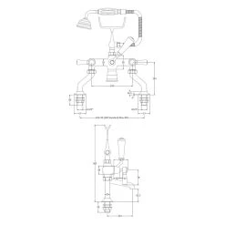 Bayswater White Bath Shower Mixer With Lever & Dome Collar 5 Bayswater White Bath Shower Mixer With Lever & Dome Collar -Sagittarius Taps shop bayswater bayt304 2
