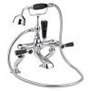 Bayswater Black Bath Shower Mixer With Lever & Hex Collar -Sagittarius Taps shop bayswater bayt444
