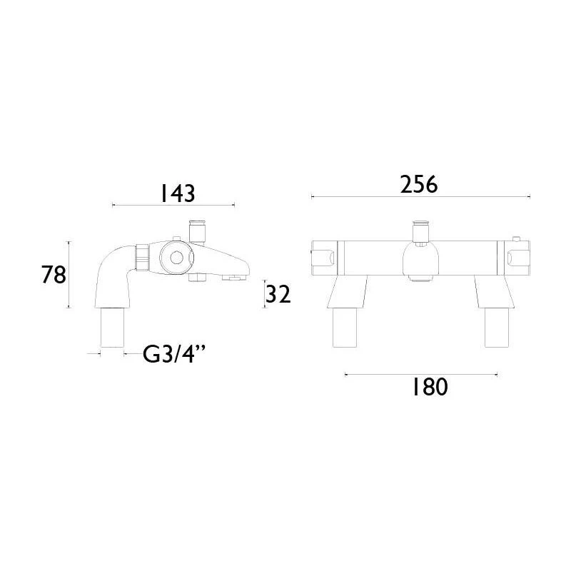 Bristan Assure TMV2 Thermostatic Bath Shower Mixer Chrome 4 Bristan Assure TMV2 Thermostatic Bath Shower Mixer Chrome - Image 2