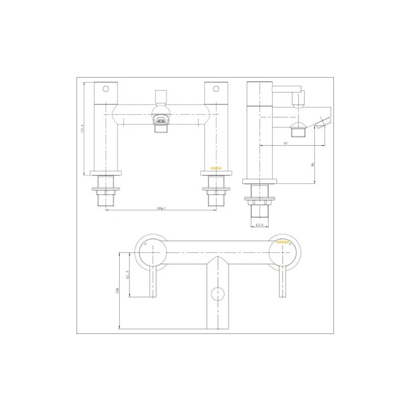 Bristan Blitz Bath Shower Mixer Chrome 4 Bristan Blitz Bath Shower Mixer Chrome - Image 2