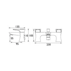 Bristan Hourglass Bath Shower Mixer Black -Sagittarius Taps shop bristan houbsmblk 2