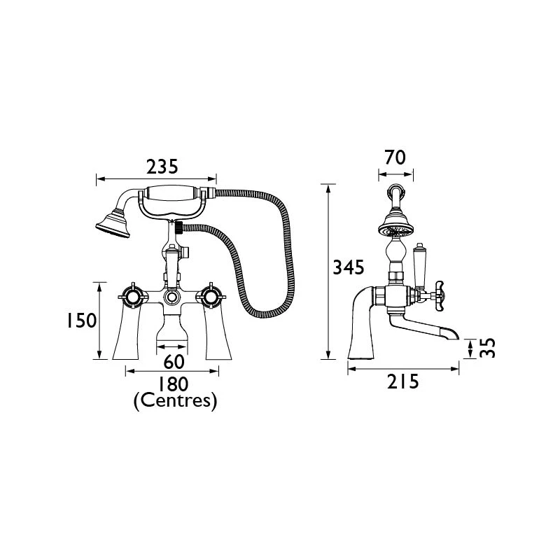 Bristan 1901 Bath Shower Mixer 4 Bristan 1901 Bath Shower Mixer - Image 2