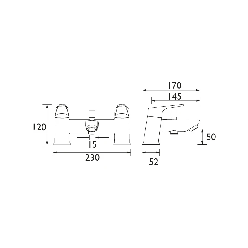 Bristan Vantage 2 Bath Shower Mixer Tap 4 Bristan Vantage 2 Bath Shower Mixer Tap - Image 2