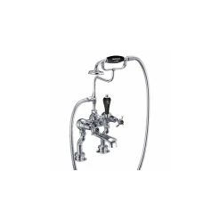 Burlington Anglesey Regent Bath Shower Mixer Chrome/Black