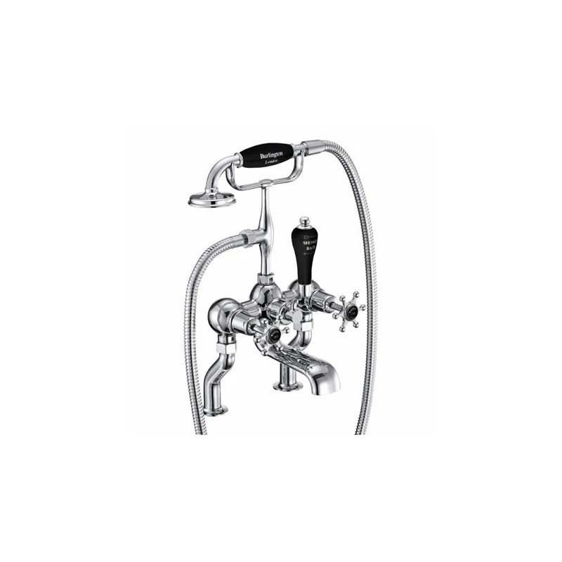 Burlington Birkenhead Bath Shower Mixer Chrome/Black 3 Burlington Birkenhead Bath Shower Mixer Chrome/Black