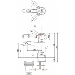 Burlington Chelsea Regent Curved Bidet Mixer Chrome/Medici 5 Burlington Chelsea Regent Curved Bidet Mixer Chrome/Medici -Sagittarius Taps shop burlington chr23med 2