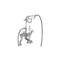 Burlington Claremont Angled Deck Bath Shower Mixer Chrome/Medici