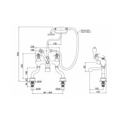Burlington Claremont Regent Angled Bath Shower Mixer Chrome/Medici -Sagittarius Taps shop burlington clr19med 2