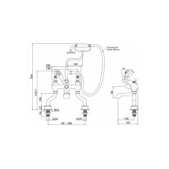 Burlington Kensington Regent Angled Bath Shower Mixer Chrome/Medici 5 Burlington Kensington Regent Angled Bath Shower Mixer Chrome/Medici -Sagittarius Taps shop burlington ker19qtmed 2