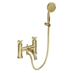 Burlington Riviera Bath Shower Mixer With Kit Gold