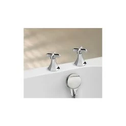 Cifial Hexa Deck Bath Valves & Aqua Filler Chrome