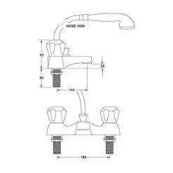 Deva Profile Deck Mounted Bath Shower Mixer Tap -Sagittarius Taps shop deva dcm106 2