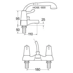 Deva Lever Bath Shower Mixer With Brass Backnuts -Sagittarius Taps shop deva dlt spec106 2