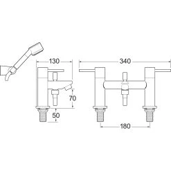 Deva Insignia Deck Mounted Bath Shower Mixer -Sagittarius Taps shop deva ins106 2