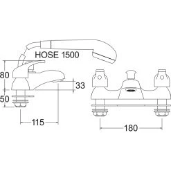 Deva Lace Deck Mounted Bath Shower Mixer -Sagittarius Taps shop deva lace106 2