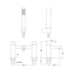 Deva Savvi MK2 Deck Mounted Bath Shower Mixer 5 Deva Savvi MK2 Deck Mounted Bath Shower Mixer -Sagittarius Taps shop deva savv2106 2