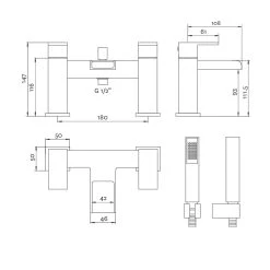 Deva Sparkle MK2 Bath Shower Mixer Tap 5 Deva Sparkle MK2 Bath Shower Mixer Tap -Sagittarius Taps shop deva spa2106 2