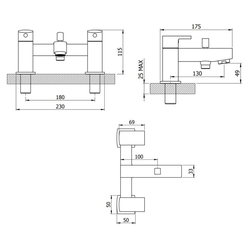 Essential Paron Bath Shower Mixer Chrome 4 Essential Paron Bath Shower Mixer Chrome - Image 2