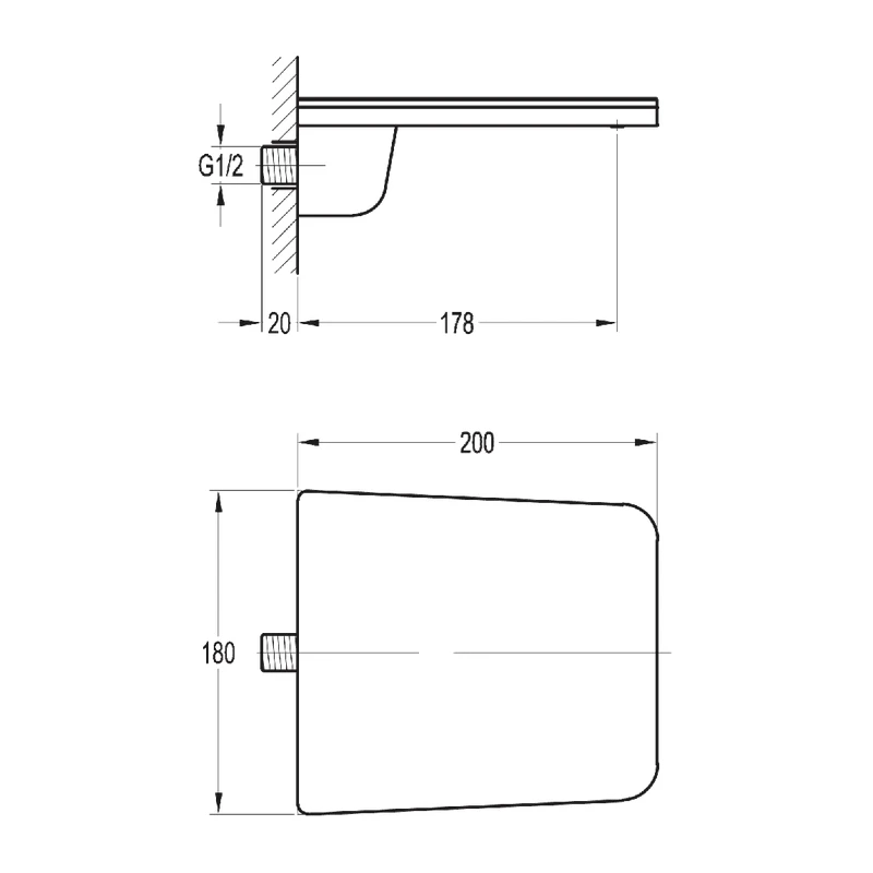 Flova Annecy Glass Shelf Bath Spout 4 Flova Annecy Glass Shelf Bath Spout - Image 2