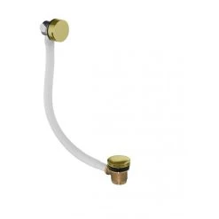 Flova Bath Overflow Filler With Clicker Waste Brushed Brass