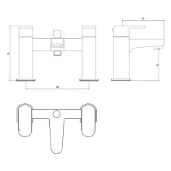 Frontline Aquaflow Caprice Bath Shower Mixer -Sagittarius Taps shop frontline biqca01 2