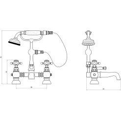 Frontline Aquaflow Edwardian Bath Shower Mixer -Sagittarius Taps shop frontline biqed01 2