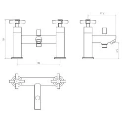 Frontline Aquaflow Fusion X Head Bath Shower Mixer -Sagittarius Taps shop frontline biqfx01 2
