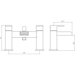 Frontline Aquaflow Stream Bath Shower Mixer -Sagittarius Taps shop frontline biqsm01 2