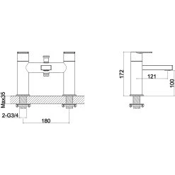 Frontline Aquaflow Strand Bath Shower Mixer -Sagittarius Taps shop frontline s909 3500 2