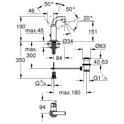 Grohe Atrio Bidet Mixer 1/2″ Medium 32134 -Sagittarius Taps shop grohe 32134001 2