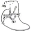 Hudson Reed White Topaz Crosshead Bath Shower Mixer Dome