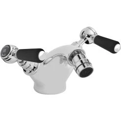 Hudson Reed Black Topaz Lever Bidet Tap Hexagonal