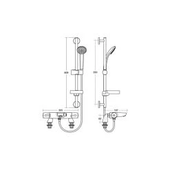 Ideal Standard Alto Ecotherm 2 Hole Bath Shower Mixer Pack A5636 -Sagittarius Taps shop ideal standard a5636aa 2