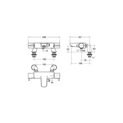 Ideal Standard Alto Ecotherm Two Hole Bath Shower Mixer A5638 5 Ideal Standard Alto Ecotherm Two Hole Bath Shower Mixer A5638 -Sagittarius Taps shop ideal standard a5638aa 2