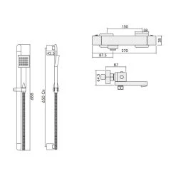 Inta Nulo Deck Mounted Thermostatic Bath Shower Mixer 5 Inta Nulo Deck Mounted Thermostatic Bath Shower Mixer -Sagittarius Taps shop inta cb90015cp 2