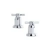 Perrin & Rowe Pair Of 3/4″ Crosshead Deck Valves Pewter -Sagittarius Taps shop perrin rowe 3057pf