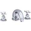 Perrin & Rowe 7″ 3 Hole Bath Set With Crosshead Handles Pewter -Sagittarius Taps shop perrin rowe 3256pf