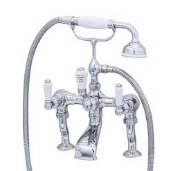 Perrin & Rowe Traditional Bath Shower Mixer & Pillar Unions, Lever