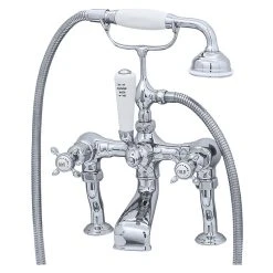 Perrin & Rowe Traditional Bath Shower Mixer & Pillar Unions, Cross
