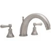 Perrin & Rowe Georgian Lever 3 Hole Bath Filler 255mm Spout Nickel -Sagittarius Taps shop perrin rowe 3658ni