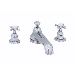 Perrin & Rowe 3 Hole Bath Set Low Spout Crosshead Handles Gold