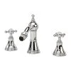 Perrin & Rowe Georgian 3768 3 Hole Bidet Mixer With Cross Handles -Sagittarius Taps shop perrin rowe 3768cp