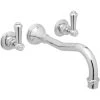 Perrin & Rowe Georgian Lever 3 Hole Country Spout Wall Bath Filler Pewter -Sagittarius Taps shop perrin rowe 3783pf