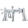 Perrin & Rowe Deck Bath Shower Mixer Crosshead Handles Pewter 1 Perrin & Rowe Deck Bath Shower Mixer Crosshead Handles Pewter -Sagittarius Taps shop perrin rowe 3816pf