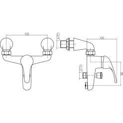 Premier® Premier Eon Deck Mounted Bath Shower Mixer 5 Premier® Premier Eon Deck Mounted Bath Shower Mixer -Sagittarius Taps shop premier dty304 2