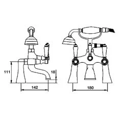 Premier® Premier Bloomsbury Bath Shower Mixer 5 Premier® Premier Bloomsbury Bath Shower Mixer -Sagittarius Taps shop premier xm314 2