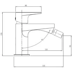 RAK CERAMICS RAK Ischia Bidet Mixer Chrome -Sagittarius Taps shop rak rakish3006c 2