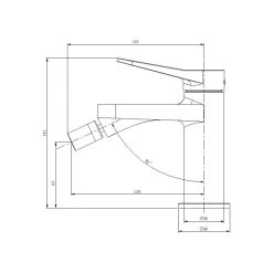 RAK CERAMICS RAK Petit Round Bidet Mixer Brushed Gold -Sagittarius Taps shop rak rakper3006g 2